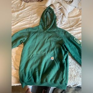Men’s Carhart green sweatshirt, size medium